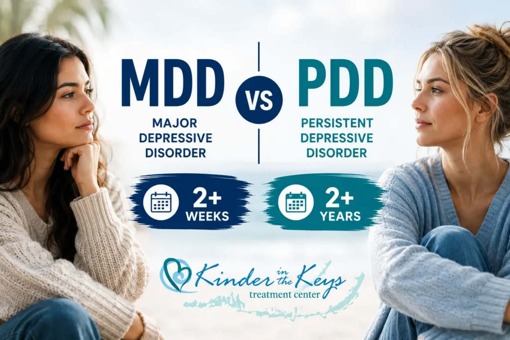 MDD vs PDD major depressive disorder vs persistent depressive disorder