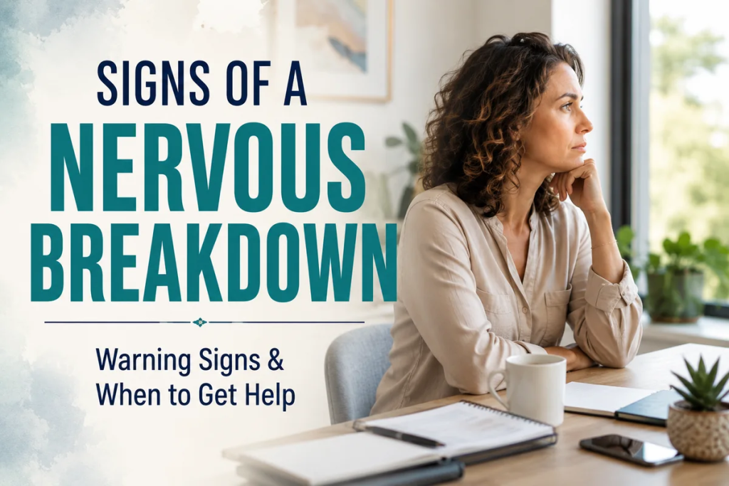 Signs of a nervous breakdown and warning signs that may indicate a need for professional help