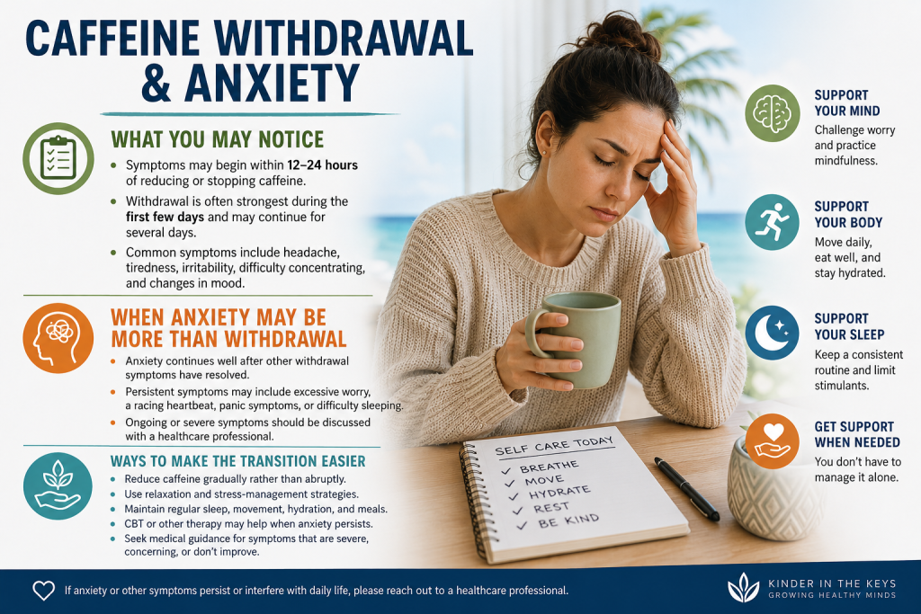 Caffeine withdrawal and anxiety symptoms and what helps.