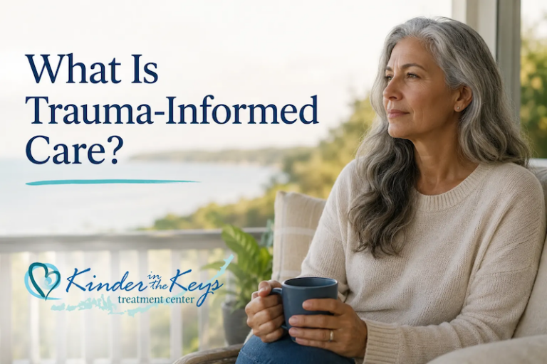 What is trauma-informed care at Kinder in the Keys