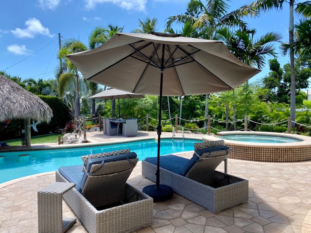 Back view of Kinder in the Keys treatment facility with pool