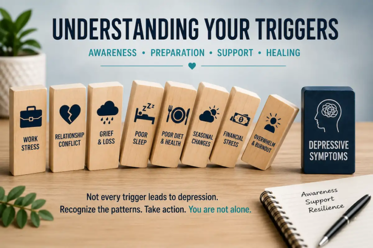 Common depression triggers that may contribute to depressive symptoms