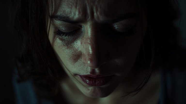 What to Do When Someone Is Having a Mental Breakdown The Step-by-Step Response hero image of a woman looking down.