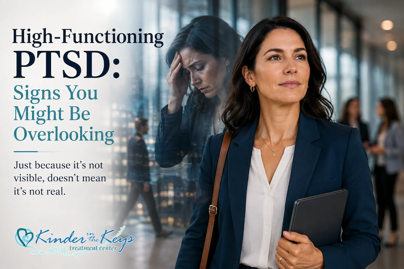 High-functioning PTSD in a woman who appears capable while experiencing hidden PTSD symptoms