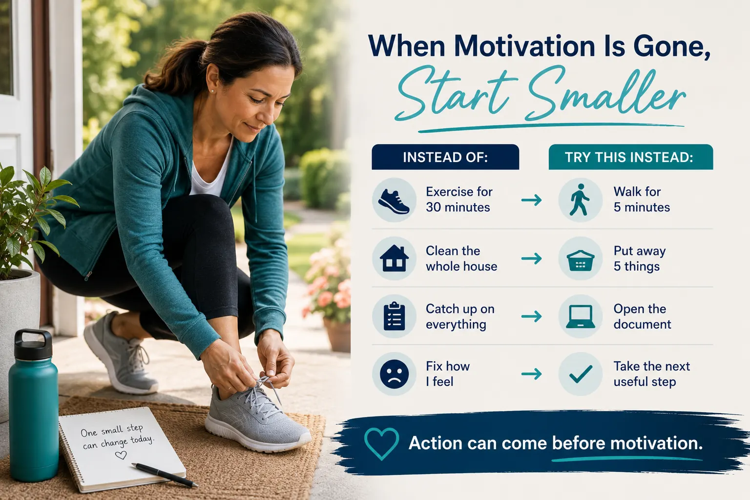 how to deal with depression when motivation is low