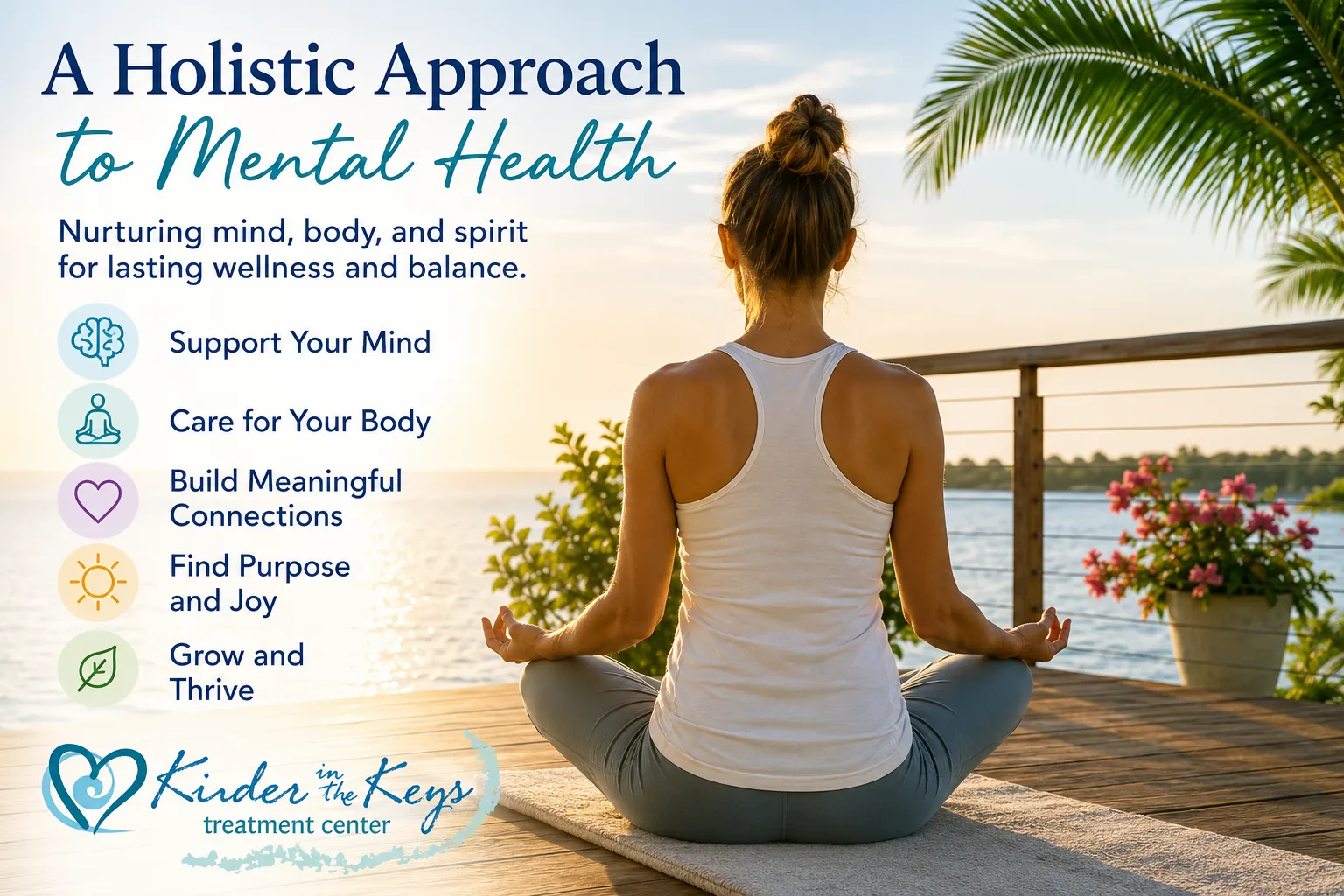 Holistic approach to mental health supporting mind, body, connection, purpose, and personal growth