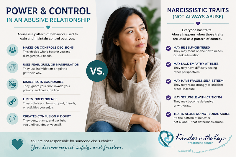 Power and control in domestic abuse compared with narcissistic traits