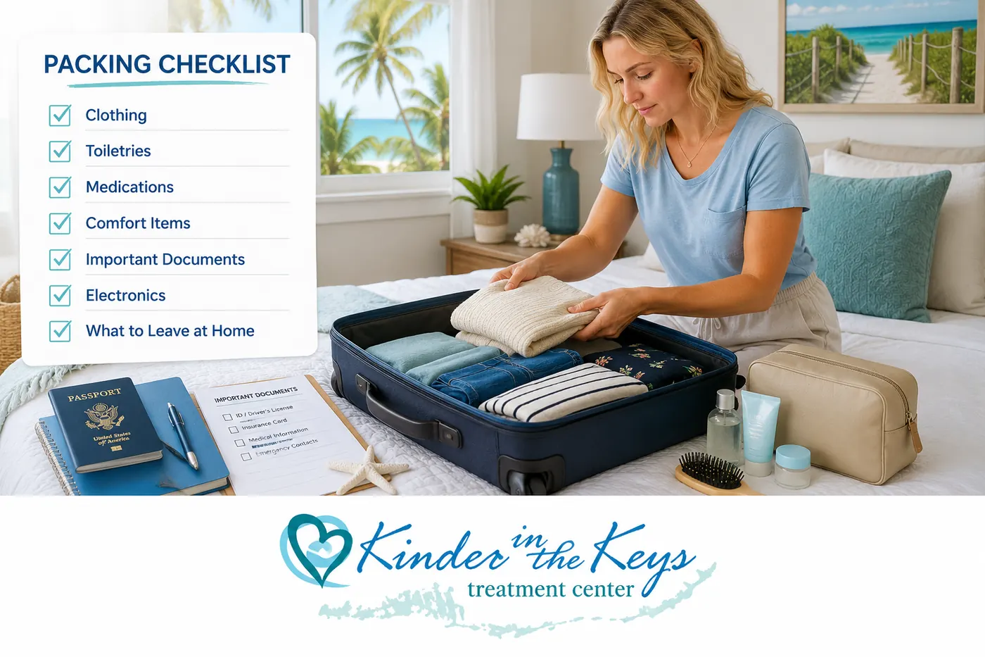 Residential treatment packing list for women at Kinder in the Keys