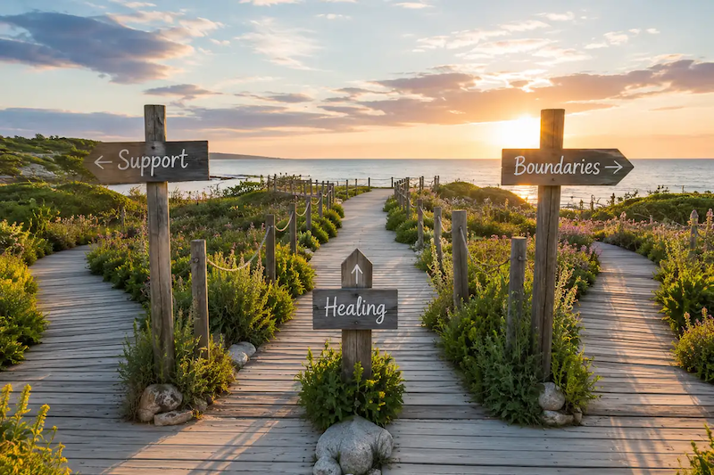 Family support and boundaries creating a path toward healing