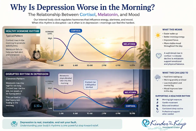 Why depression is worse in the morning: cortisol and melatonin rhythm disruption