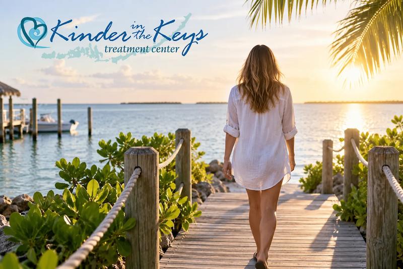 Woman walking forward by the water while recovering from a depressive episode